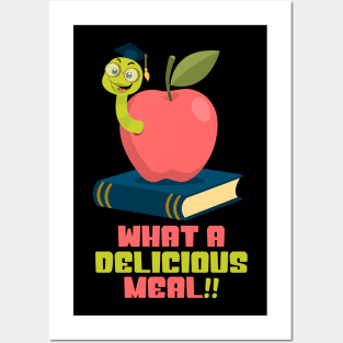 book lovers gifts bookworm what a Delicious meal T shirt Posters and Art